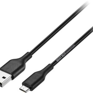 Best Buy essentials™ - 5' USB-A to Micro USB Charge-and-Sync Cable - Black